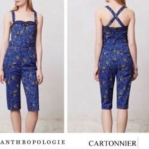 CARTONNIER ANTHROPOLOGIE MIDI SHORT FLORAL ROMPER JUMPSUIT PLAYSUIT